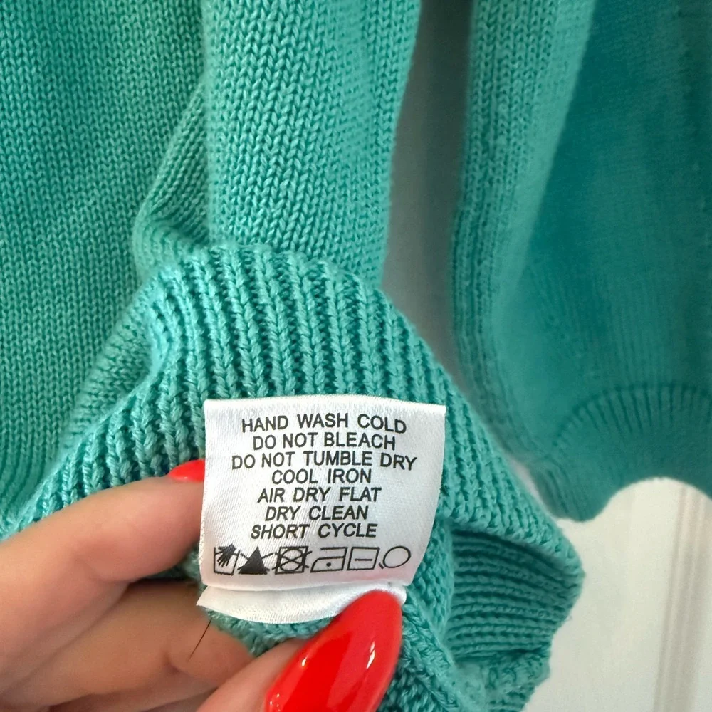 Etcetera Teal Knit Sweater - Picture 3 of 3